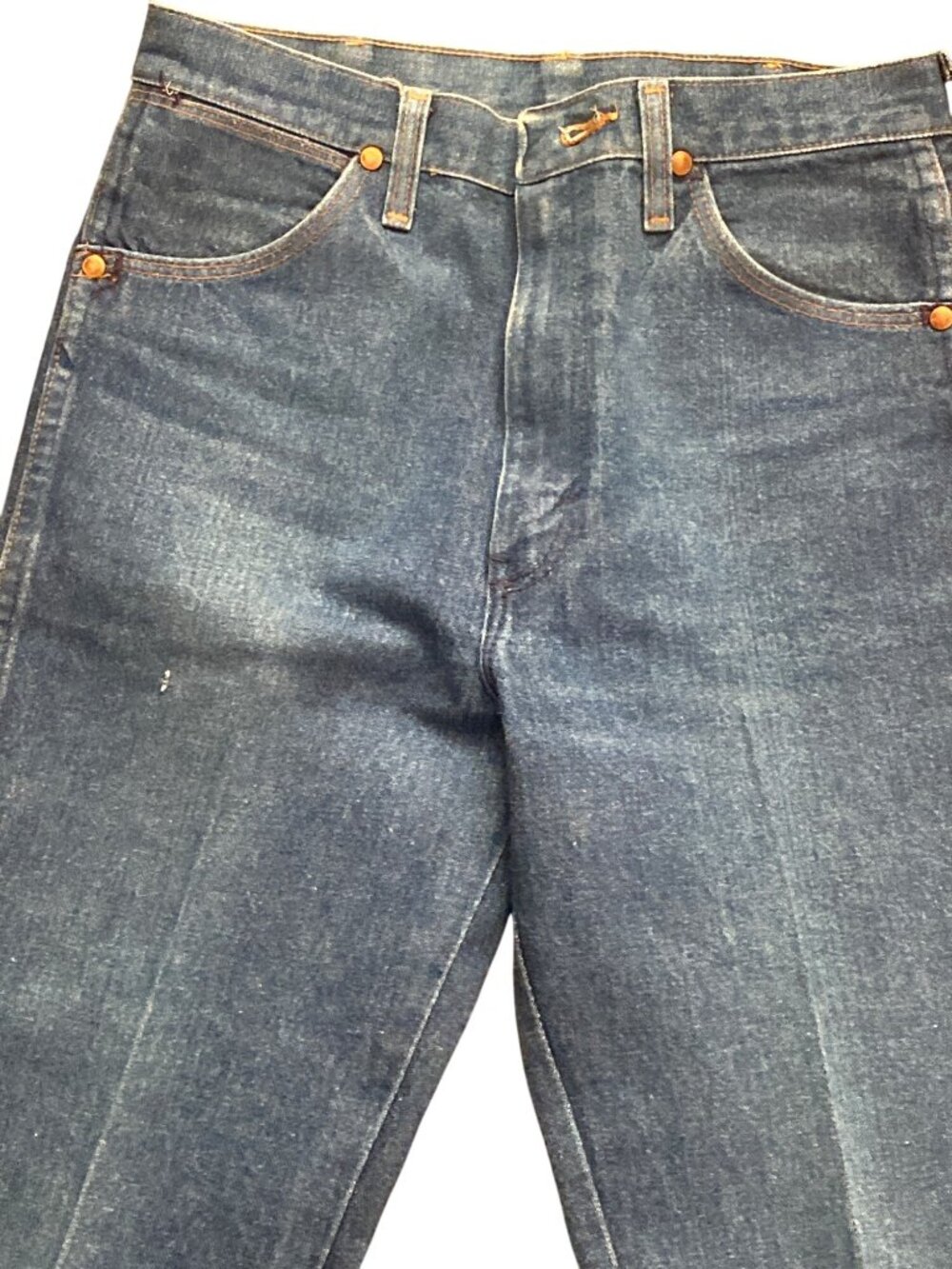 Women's Wrangler Jeans Cowboy Cut Straight Leg Printed Talon Zip Sz 31x36 USA - Picture 3 of 14